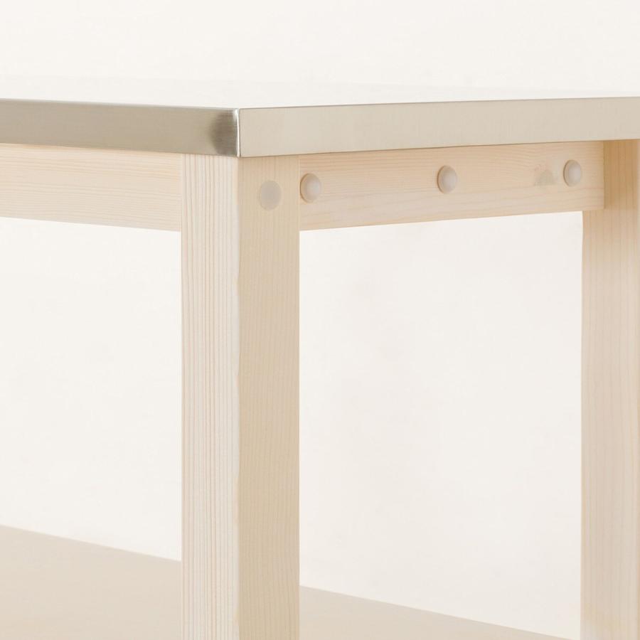 ニトリ（NITORI） [幅120cm]ワークテーブル(シナモ12045WH ステン