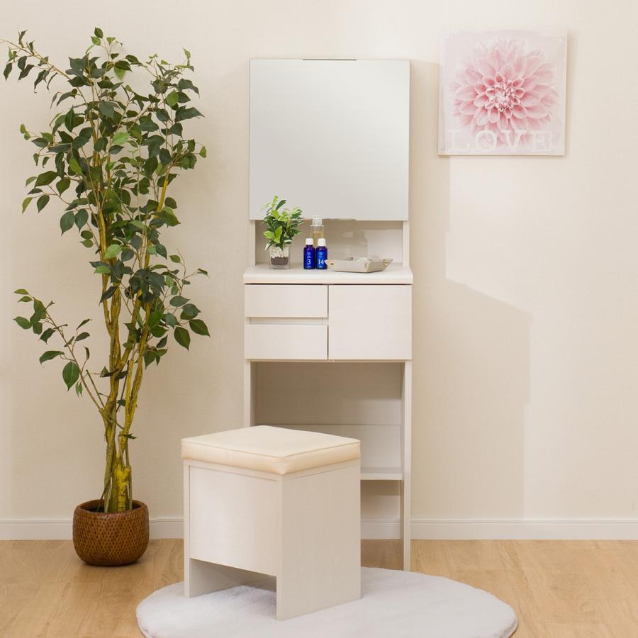 ニトリ（NITORI） 一面鏡ドレッサー(DR-010 WW) 鏡台 ミラー : ニトリ