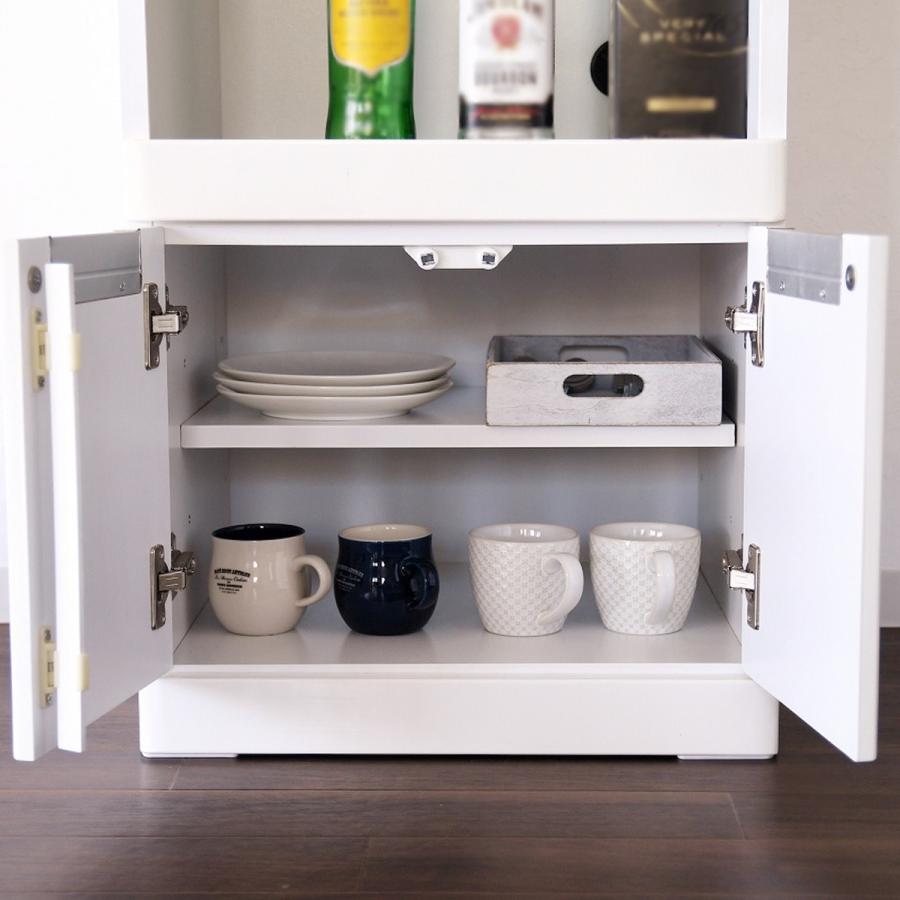 ニトリ（NITORI） 省スペースレンジ台(2段スライド 幅49cm WH