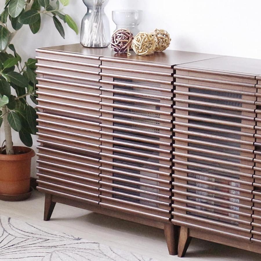 ニトリ（NITORI） 天然木の飾りが魅力のサイドボード80 (WAL