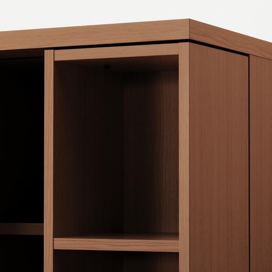 ニトリ（NITORI） Wスライド本棚(L BS004 MBR) : ニトリ Yahoo!店