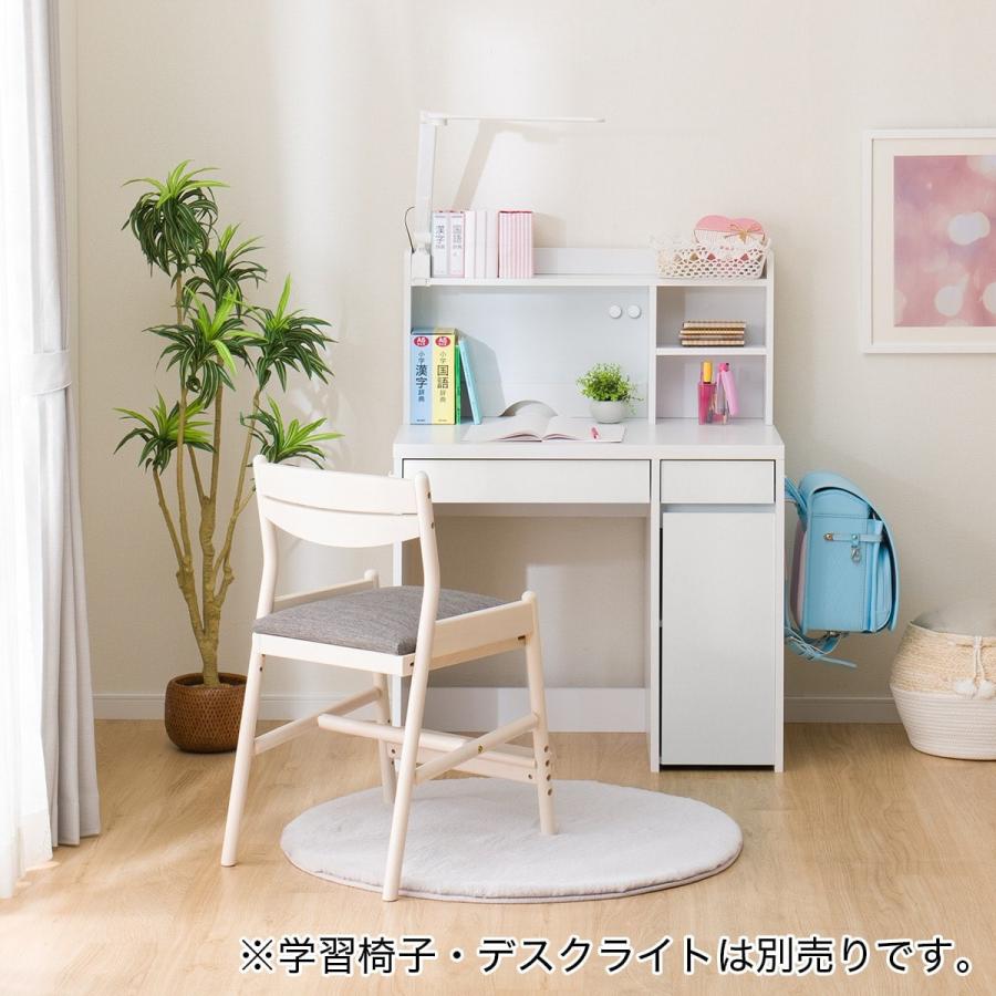 ニトリ（NITORI） デスク+上棚セット(ES23 WH) 学習机 学習デスク
