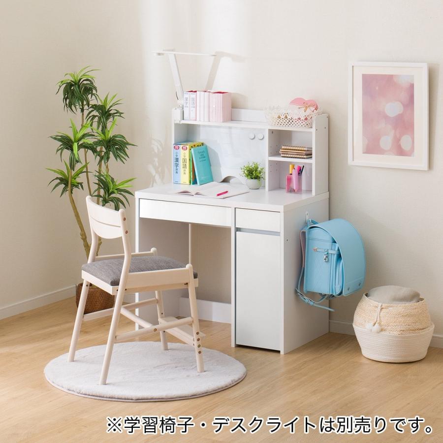 ニトリ（NITORI） デスク+上棚セット(ES23 WH) 学習机 学習デスク