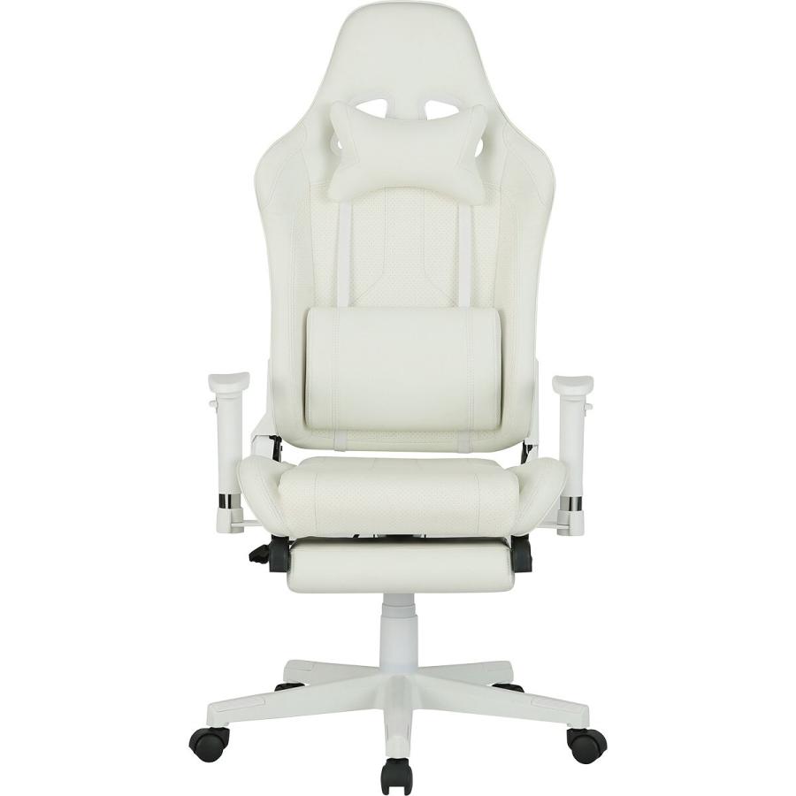 ニトリ（NITORI） ゲーミングチェア(GM709 フットレスト付き WH/WH