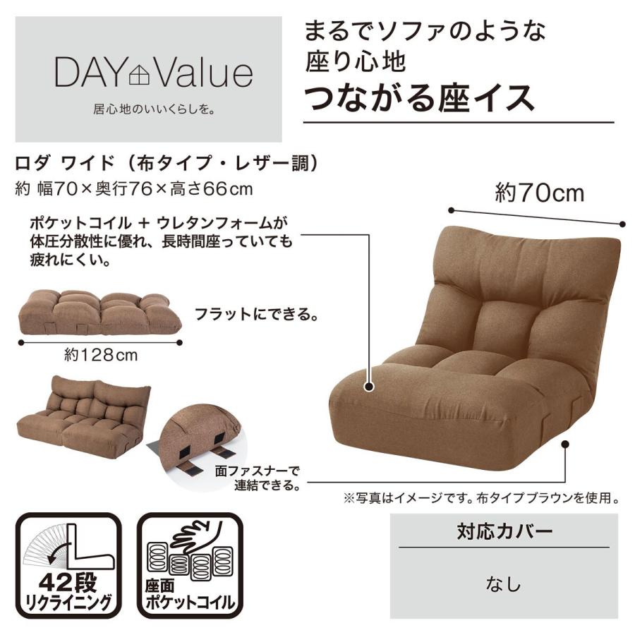 ニトリ（NITORI） つながるワイドポケットコイル座イス ローソファ 1人