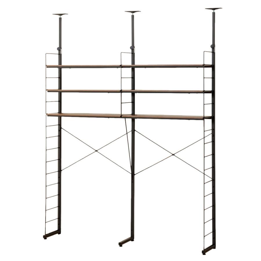 ニトリ（NITORI） 突っ張りワイヤーシェルフNポルダ 2連 棚板全6枚入り