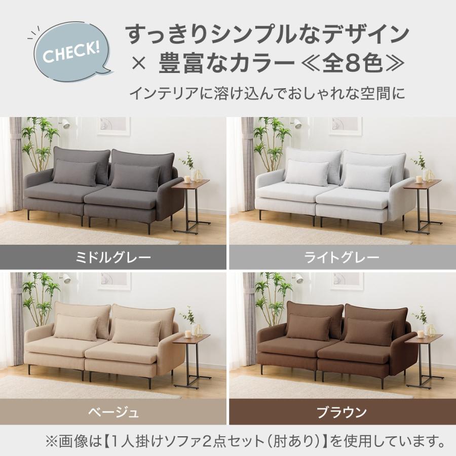 広い座面のゆったりソファ(MS01 3人掛け 肘なし Nシールド BR) ニトリ