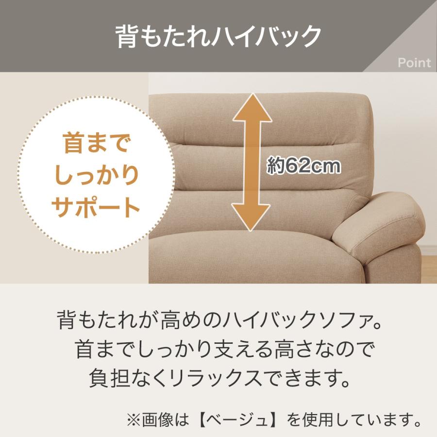 ニトリ（NITORI） 3人掛け布張りソファ(Nポケット BS12 S-LO Nシールド