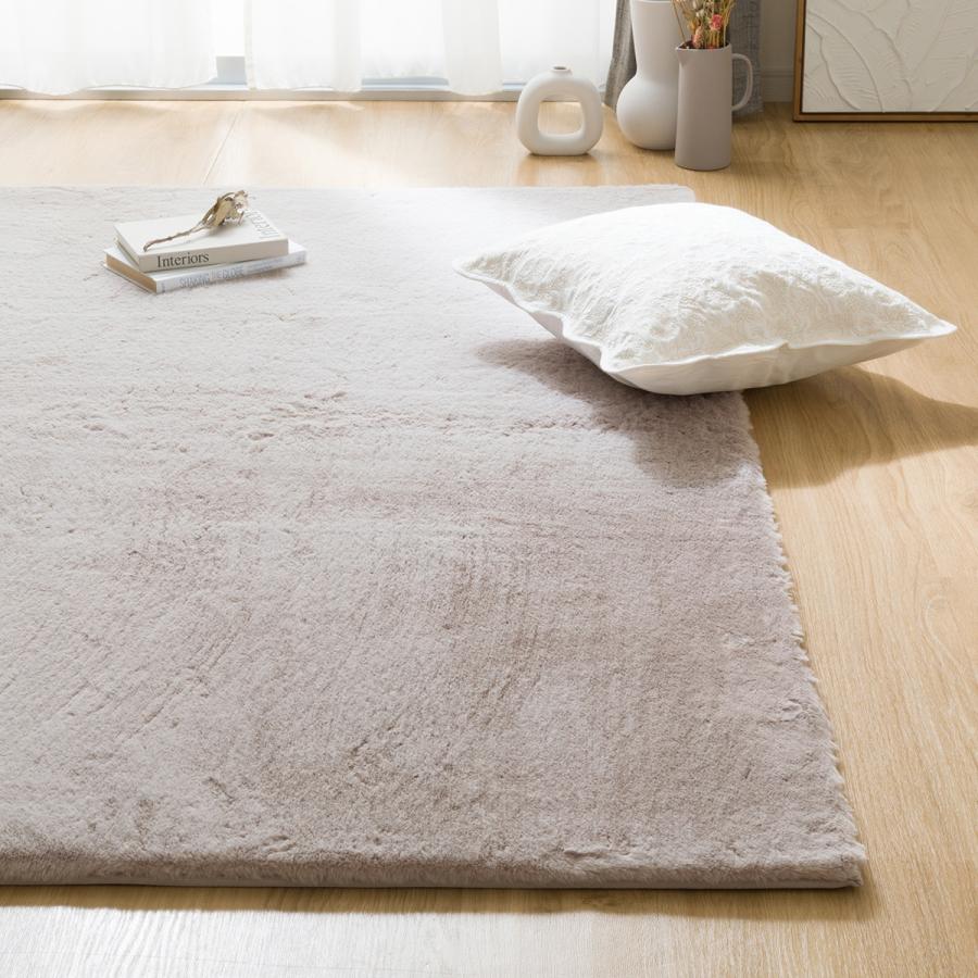 ニトリ（NITORI） ふんわり、なめらか上質な肌ざわりのラグ(ウサギラグ