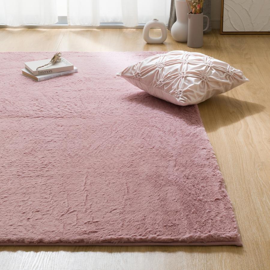 ニトリ（NITORI） ふんわり、なめらか上質な肌ざわりのラグ(ウサギラグ