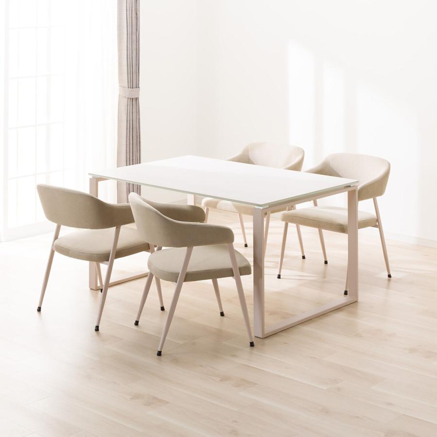 ニトリ（NITORI） セラミックダイニング5点テーブル(セーラル135/90