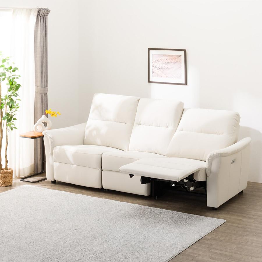 ニトリ（NITORI） 傷・汚れに強い合成皮革 2人掛け電動リクライニング