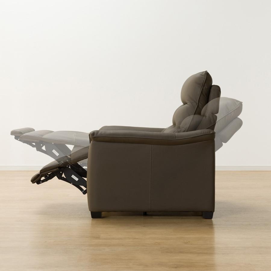 ニトリ（NITORI） 1人用電動リクライニングソファ(Nビリーバ3 革 BR