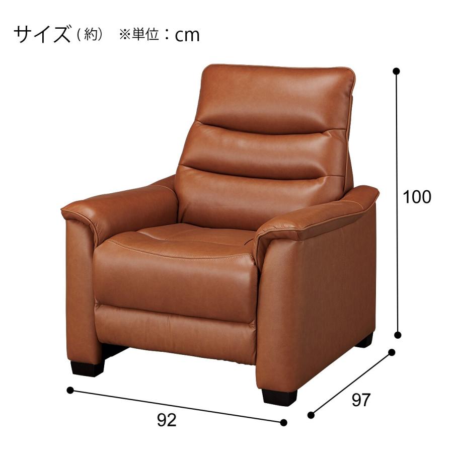 ニトリ（NITORI） 1人用電動リクライニングソファ(Nビリーバ3 厚革 BR