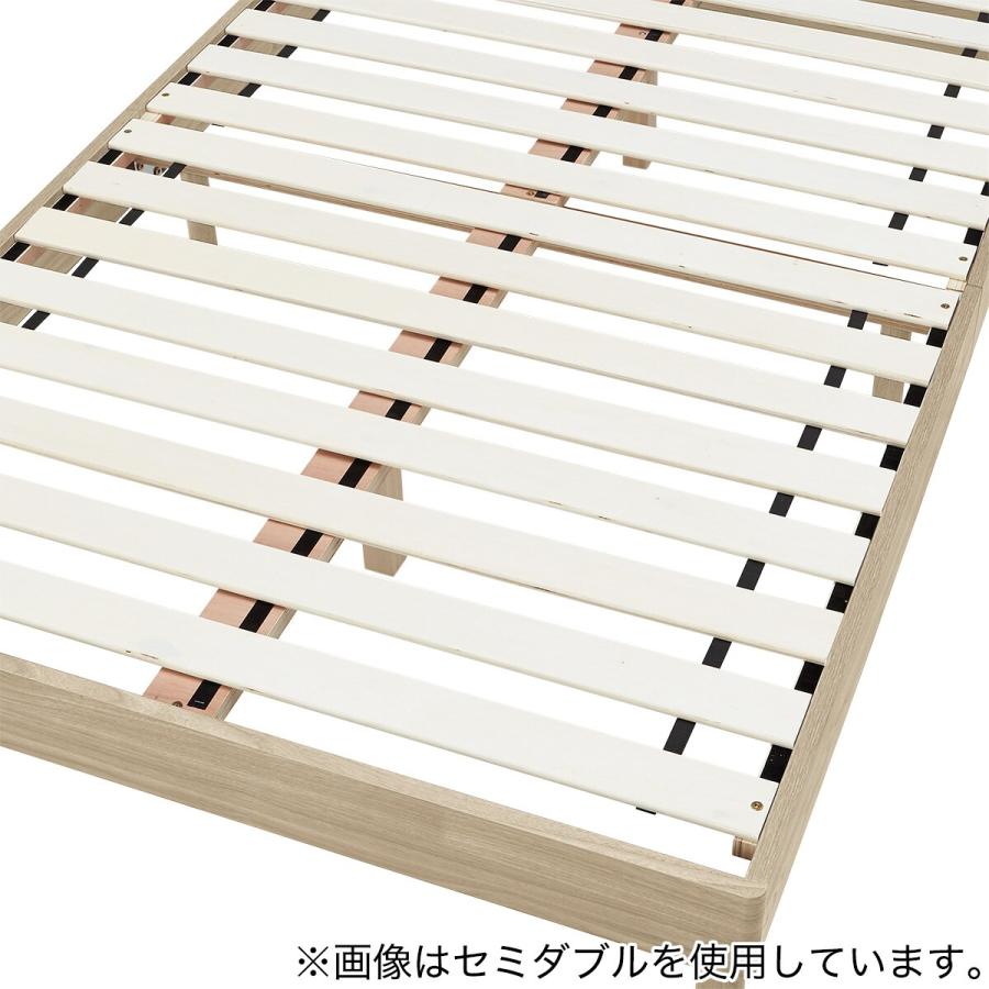 ニトリ（NITORI） ダブルベッドフレーム(ヘンリック 棚・コンセント