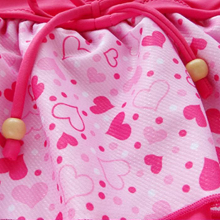 在庫一掃 水着 レディース ハート柄 ドット ミニスカート付き 3点