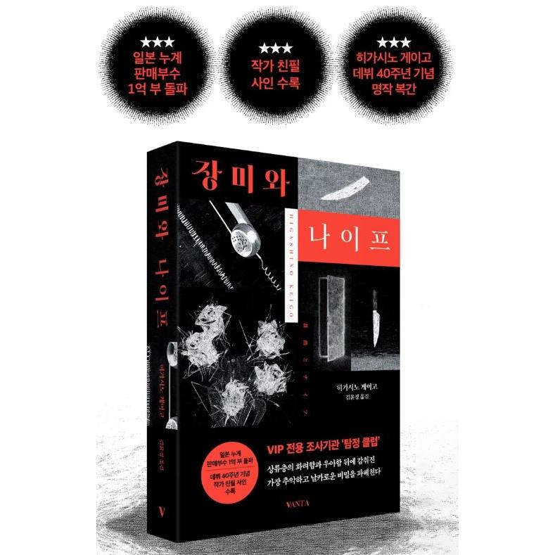 韓国語 小説 『薔薇とナイフ』 著：東野圭吾（韓国版/ハングル）（日本