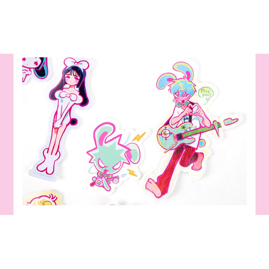 韓国 グッズ『ALIEN STAGE エイリアンステージ うさぎ ステッカー 12種