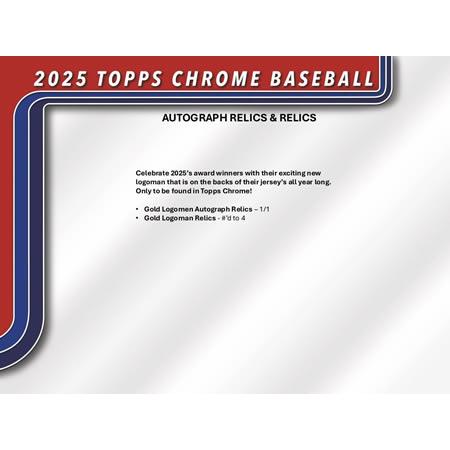 MLB 2025 TOPPS CHROME HOBBY BOX（送料無料） : トレカショップ二木