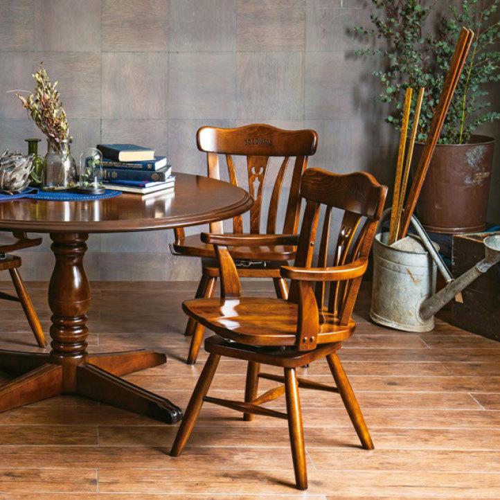 COLONIAL（カリモク家具） カリモク 食堂椅子 肘なし 肘付き