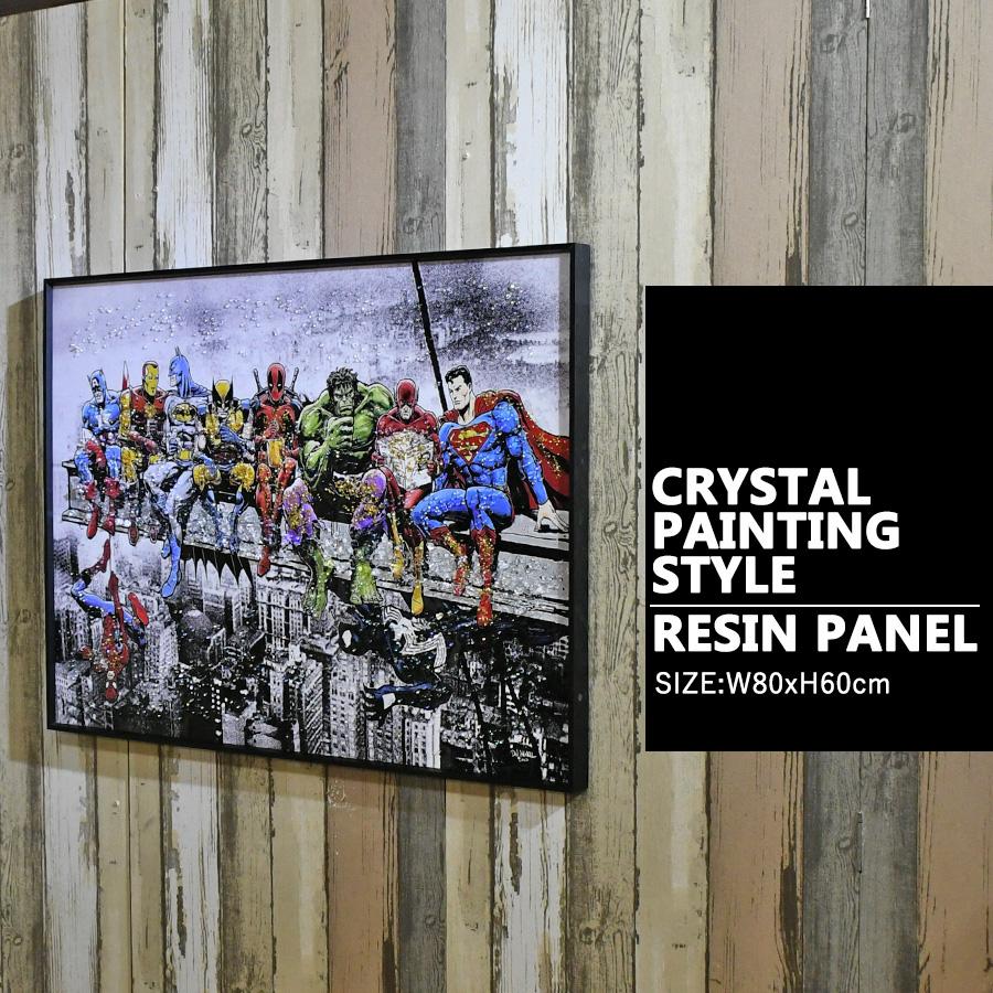 アートパネル 60×80 水晶絵 KH834 ヒーロー アメコミ ポップアート