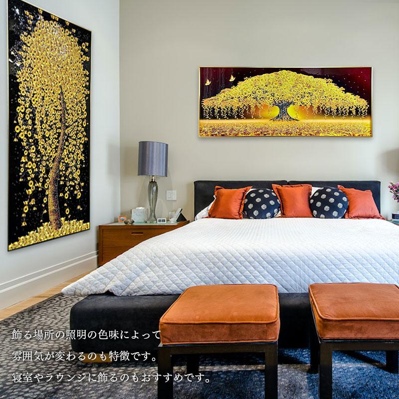 アートパネル 60×150 水晶絵 KH2750 風水 金の生る木 金運 壁掛け