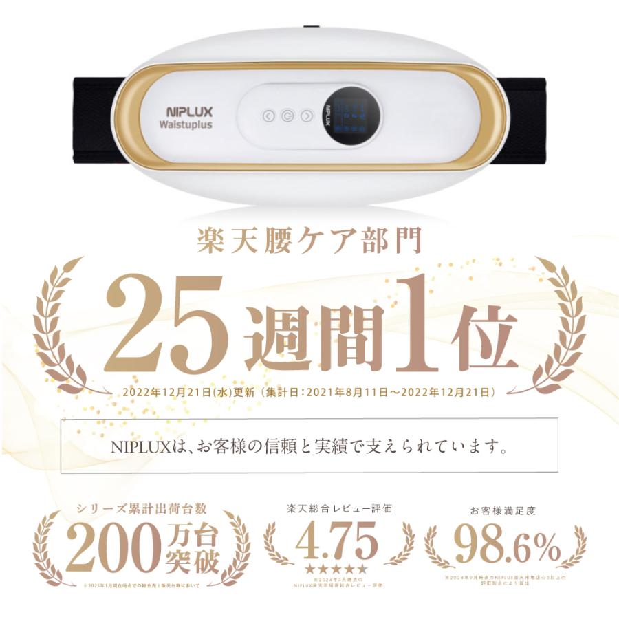 NIPLUX NIPLUX WAISTUPLUS EMS 腰を温めるグッズ 電気刺激 低周波 温熱