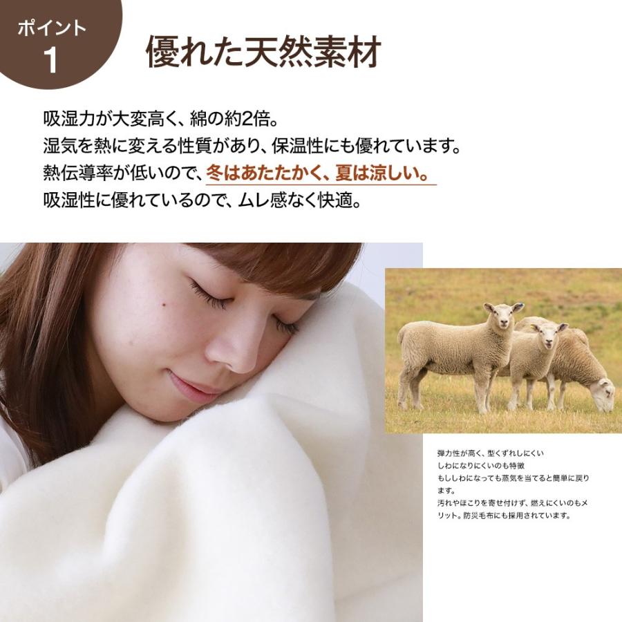 西川（nishikawa） 毛布 暖かい シングル ウール毛布 140×200cm 昭和