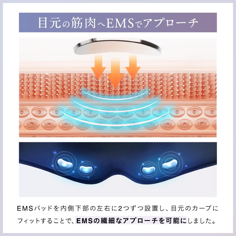 NIPLUX EMSホットアイマスク 充電式 アイマッサージャー NIPLUX EMS