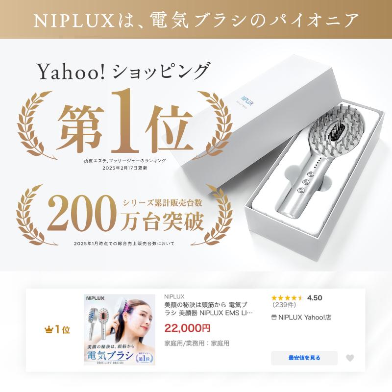 NIPLUX 電気ブラシ EMS美顔器 NIPLUX EMS LIFT BRUSH emsリフトブラシ