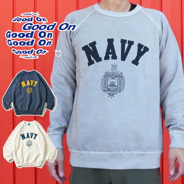 GOOD ON（グッドオン） トレーナー メンズ レディース NAVY ラグラン