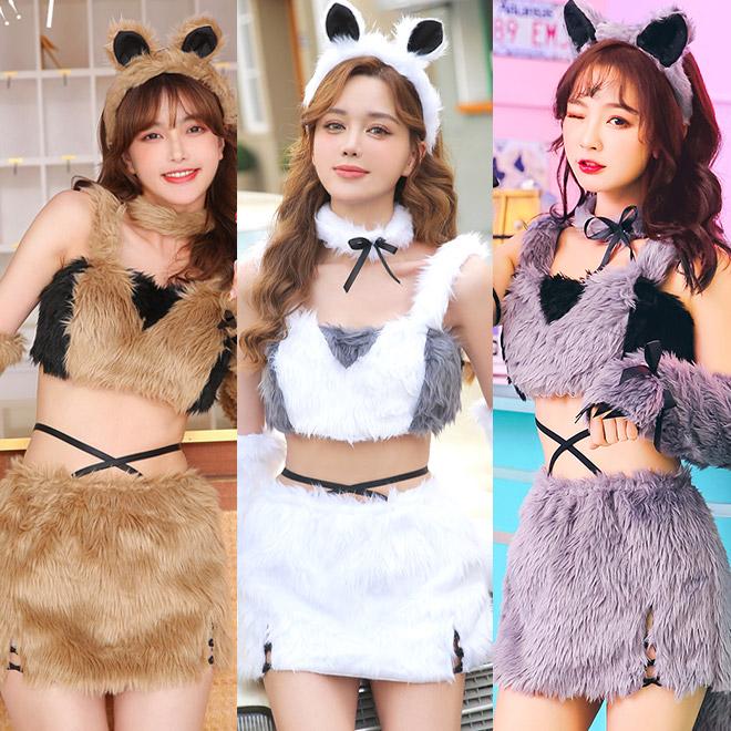 ハロウィン コスプレ オオカミ 狼 おおかみ ウルフ シルバー グレー