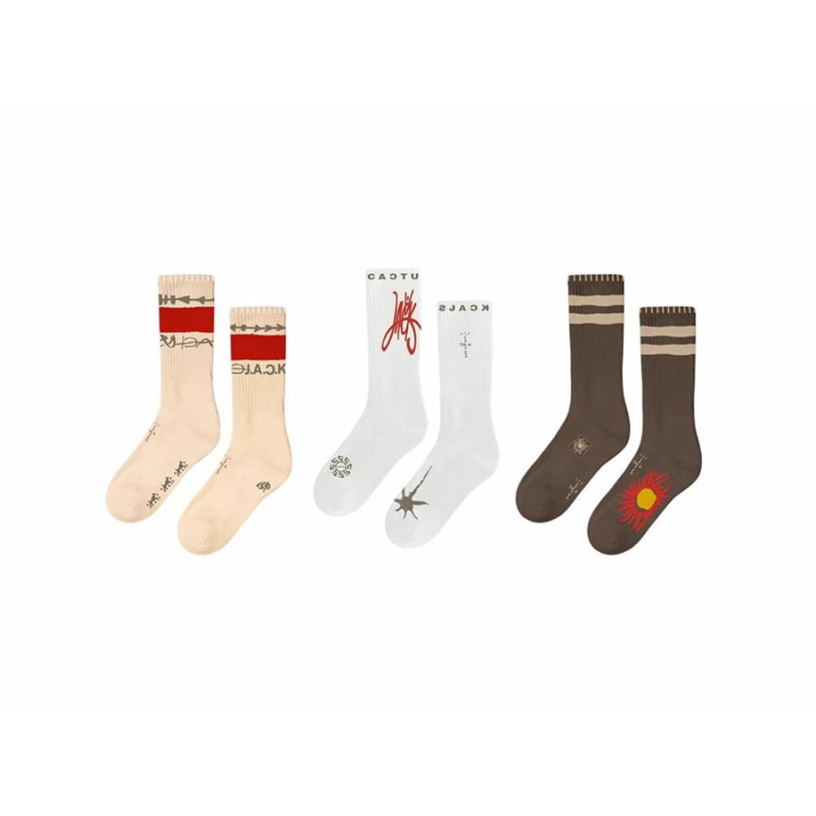 TRAVIS SCOTT 即納 Travis Scott Cactus Jack REVERSE JACK SOCKS TRIO