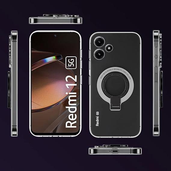 即納 Redmi 12 5G スマホケース クリア MagSafe 対応 リング スタンド