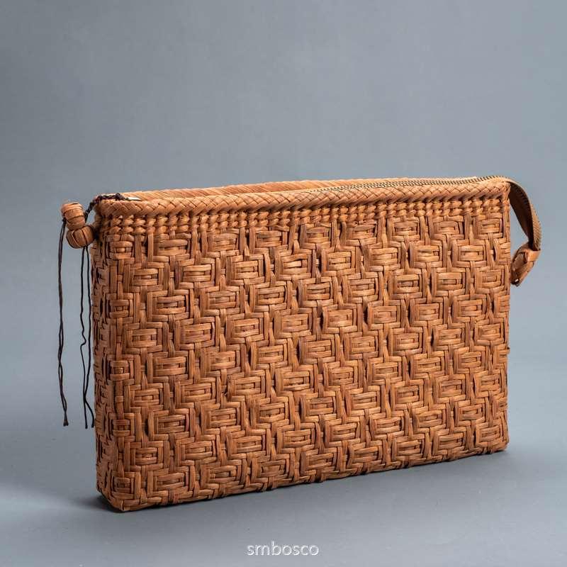 山葡萄クラッチバッグ 山ぶどうかごバッグ 長財布 大容量 職人手作り