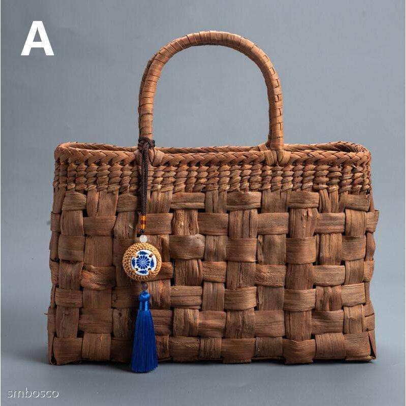 みだれ編み 山葡萄 かごバッグ 内布付き 網代編み 山ぶどう 職人手作り