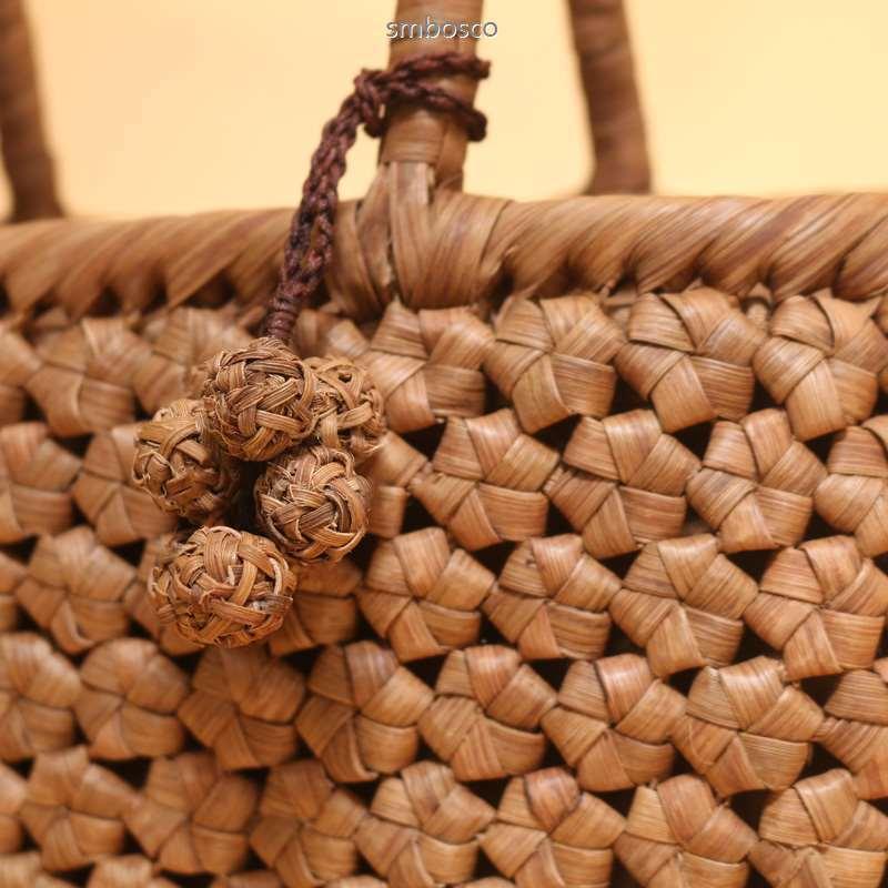 六角花編み 山葡萄かごバッグ 山ぶどうバッグ 職人手作り 籠バッグ