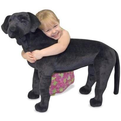 Melissa and Doug 等身大リアル ブラックラブラドールレトリーバー