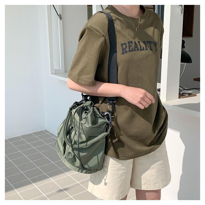 ドロストバッグ ショルダーバッグ レディース 斜めがけバッグ ナイロン