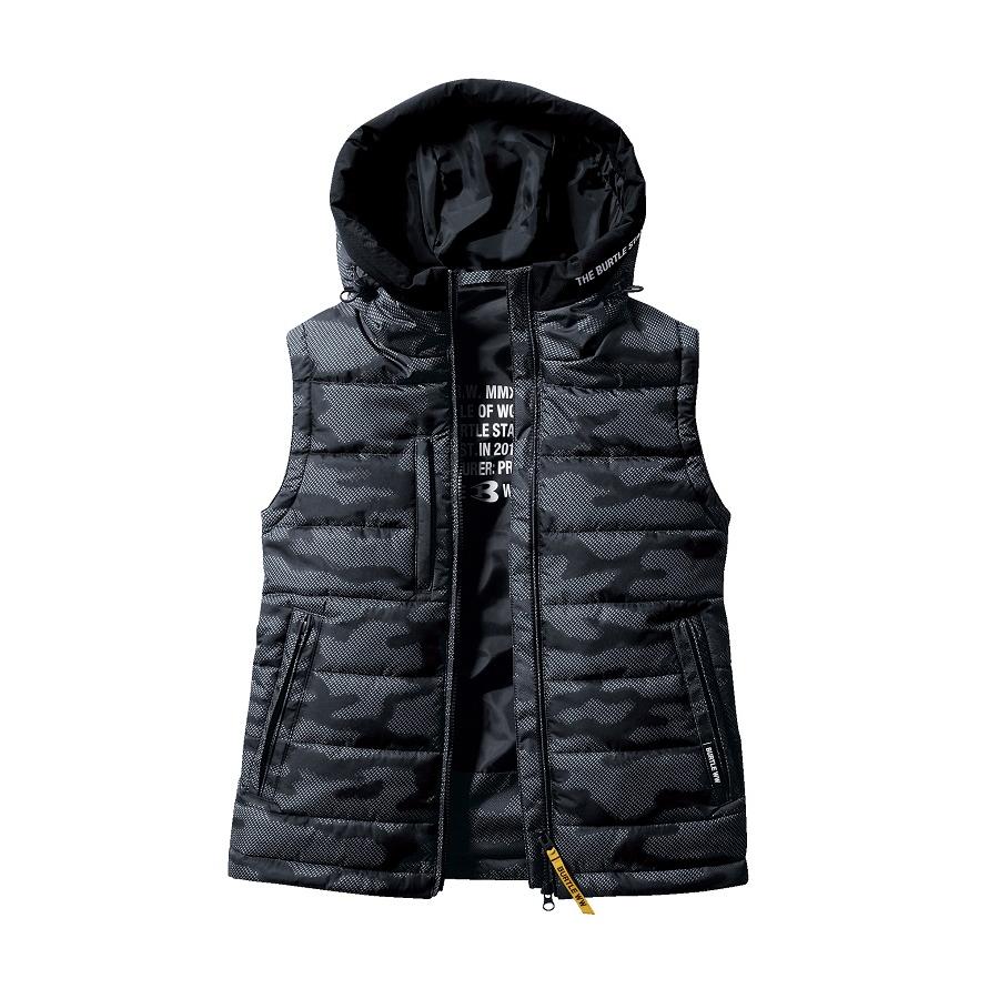 BURTLE（バートル） S-XL 5034 防寒フーディベスト 防寒着 ユニ