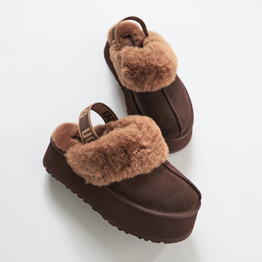UGG（アグ） サンダル ファー ファンケット レディース 厚底 FUNKETTE