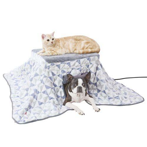 ペットのための電気こたつ スノーグレイ 三角柄 ( 1個 )/ ペティオ