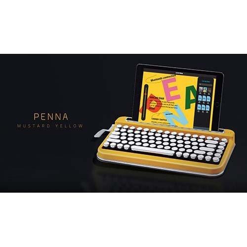 AJAX タイプライター風 レトロキーボードPENNA Mustard Yellow PNADYE