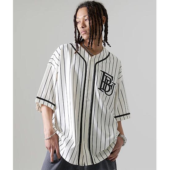 FUBU（フブ） フーブ ストライプ ベースボールシャツ STRIPE BASEBALL