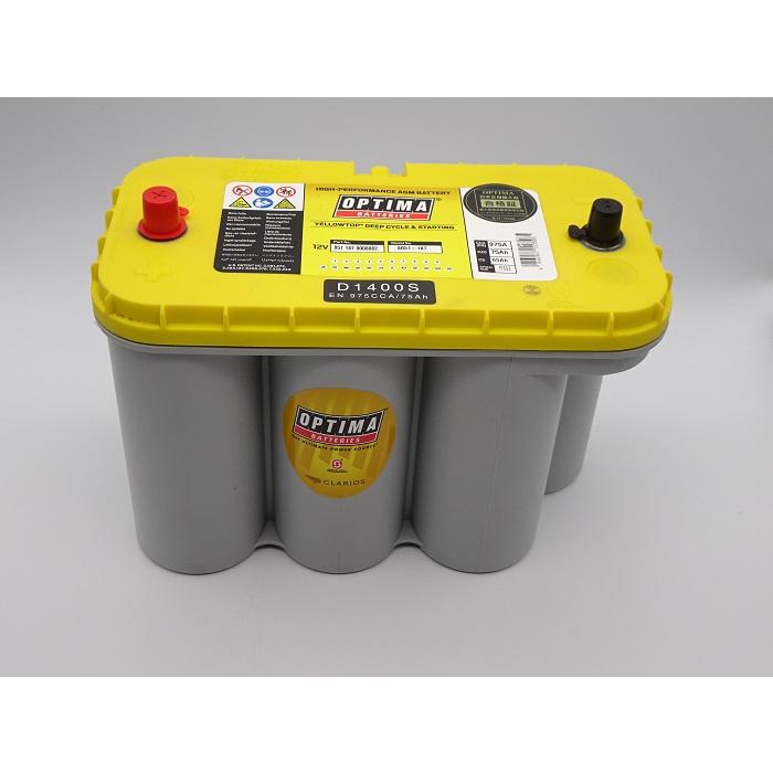 オプティマ バッテリー イエロー OPTIMA D1400S / YT S-5.5 センタ