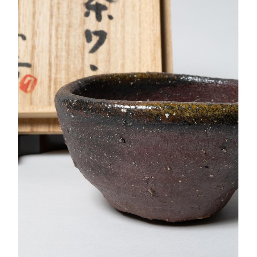 國吉清尚.焼き締め.深鉢.銘あり.希少品 國吉清尚.焼き締め.深鉢.銘あり