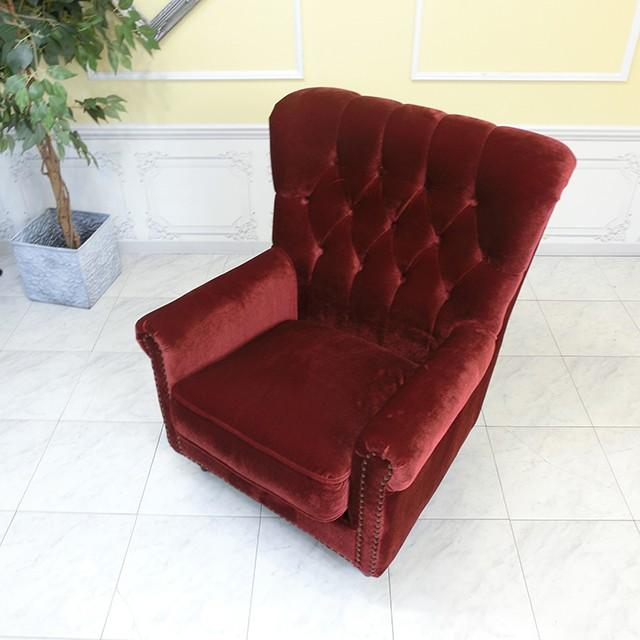 昭和レトロソファ アンティーク ウィングチェア 1人 一人掛け 1P 1