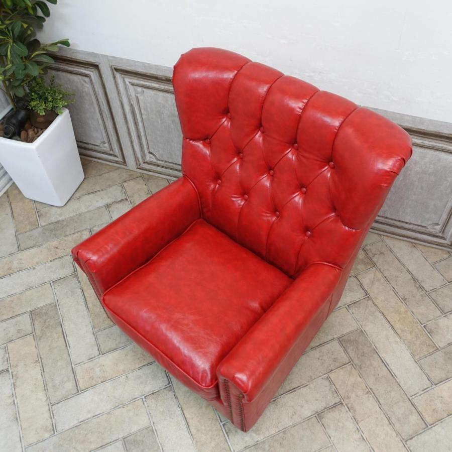 昭和レトロソファ アンティーク ウィングチェア 1人 一人掛け 1P 1