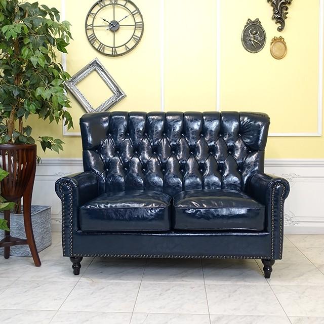 昭和レトロソファ アンティーク ウィングチェア 2人 二人掛け 2P 2