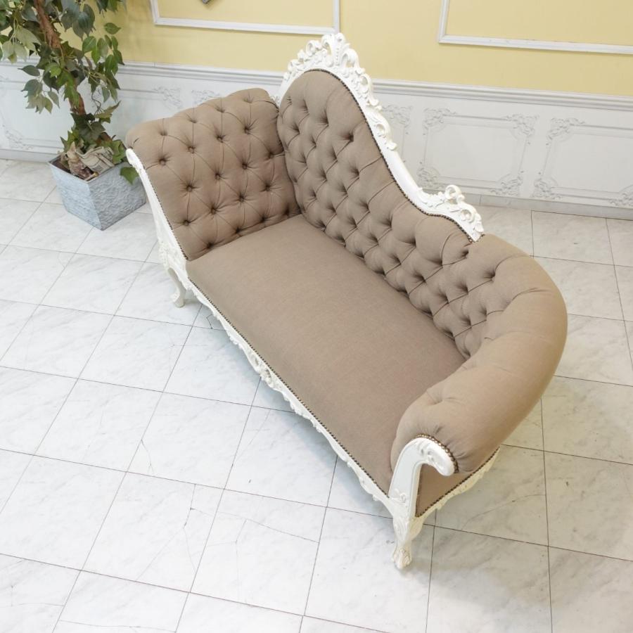 アウトレットソファ カウチソファ 2人掛け ロココ調家具 z1073-s